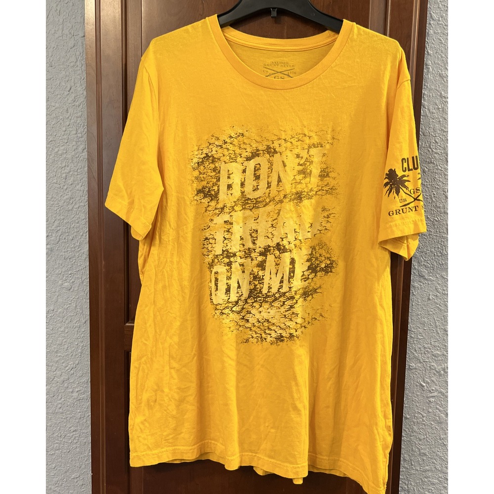 Grunt Style Men's Don't Tread On Me T-Shirt Size XXL 2XL Yellow